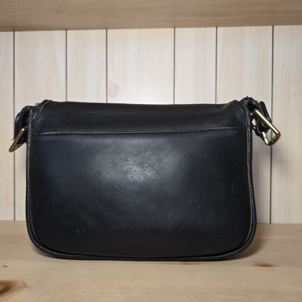 Vtg Coach Patricia's Legacy Crossbody Saddle Flap Bag 9951 Black Leather READ - Picture 4 of 16